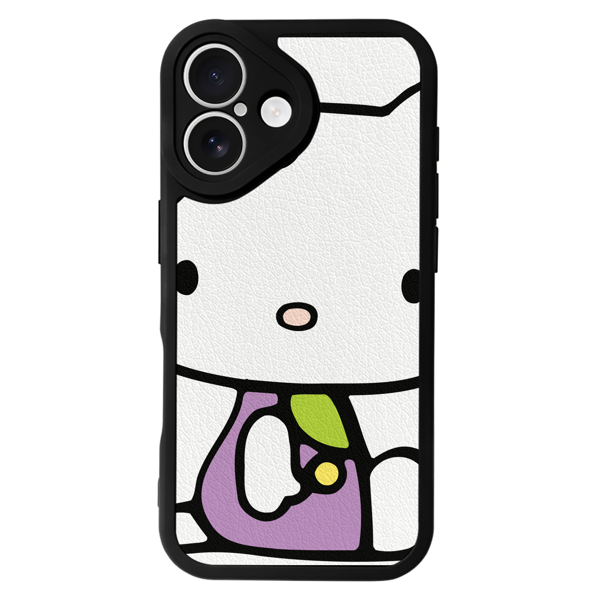 （画像用） Hello Kitty ハローキティ 【iPhone 16シリーズ対応】シリコンスマホケース（レザー調） 材質：シリコン
